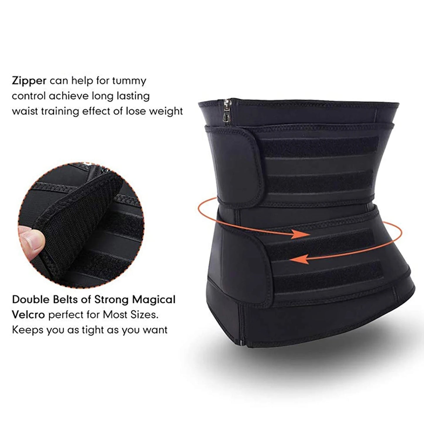 Vigorix Neoprene Waist Trainer Workout Trimmer Belt Sauna Sweat Weight Lose for Women Shaper Sauna Sweat Belt Tummy Control