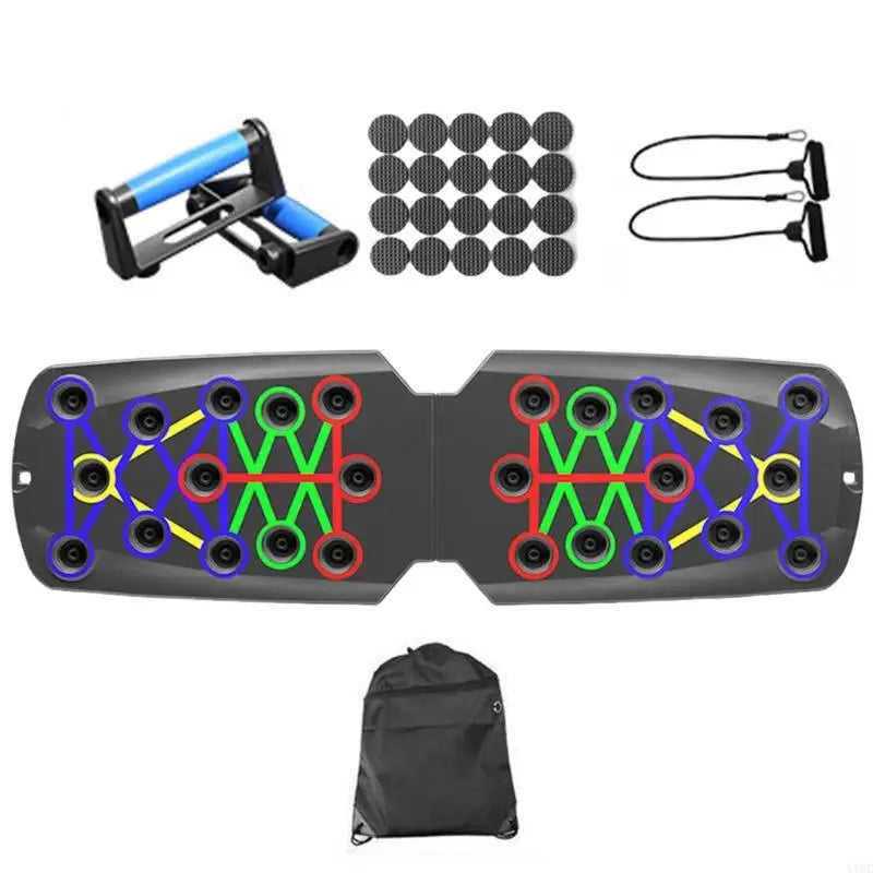 Y1UC Multifunctional Push up Boards Press up Board Equipment Pushup Stands Push up Boards Exercise Board with Resistance Band