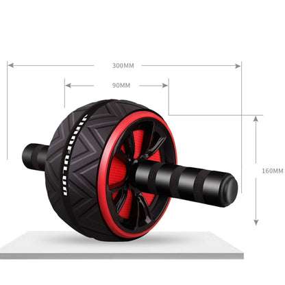 Abdominal Exercise Roller Double Wheel Abdomen Training Roller Mute Abdominal Wheel Sports Accessory for Man Woman (Black)