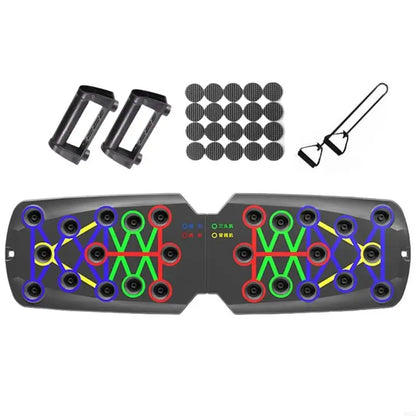 Y1UC Multifunctional Push up Boards Press up Board Equipment Pushup Stands Push up Boards Exercise Board with Resistance Band