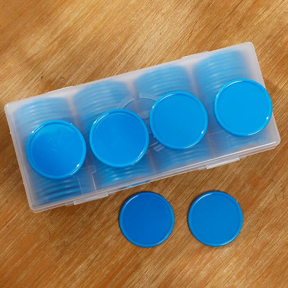 100Pcs Plastic Poker Chips Counting Chips Tokens for Bingo Game Board Games Math Teaching Activity White