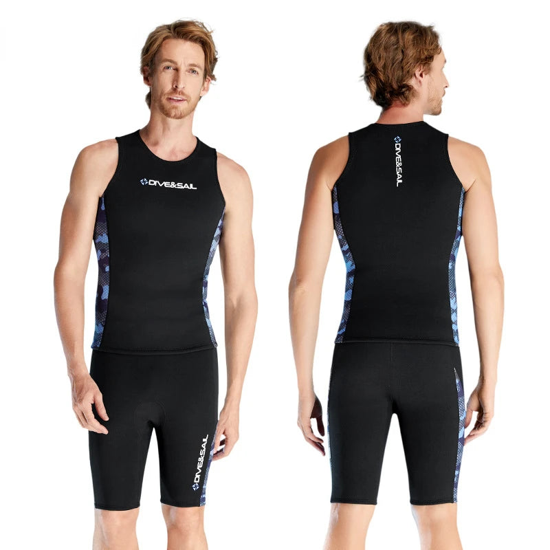 DIVE&SAIL2MM Diving Suit Split Body Warm Diving Suit Vest Female Surfing Swimming Jellyfish Cold Diving Pants