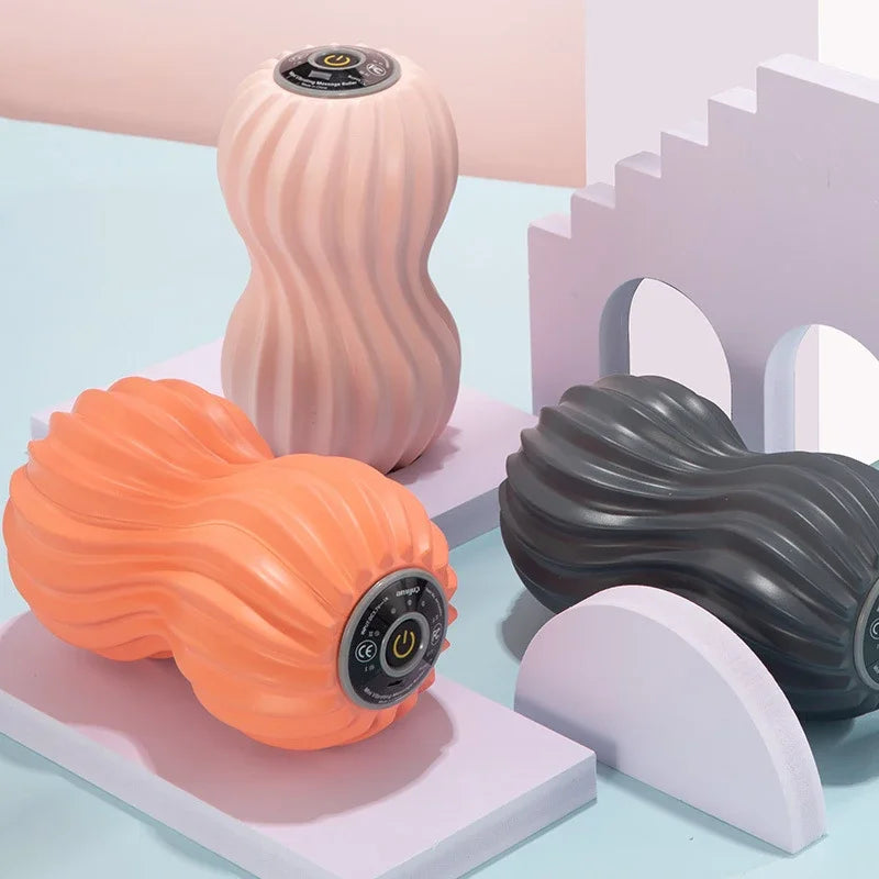 Electric Peanut Ball Foam Shaft Muscle Relaxer Leg Massage Stick Roller Exercise Fitness Equipment Vibration Yoga Column