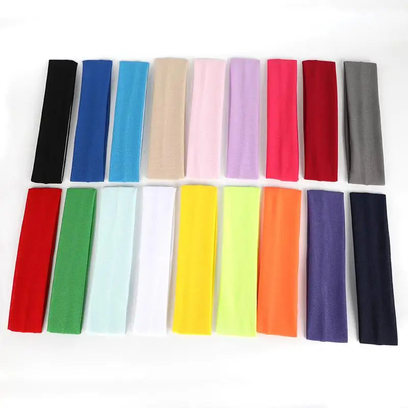 Men Sport Elastic Headbands Thick Non-Slip Sweatband Sports Gym Headband Women Men Breathable Basketball Fitness Yoga Hair Band
