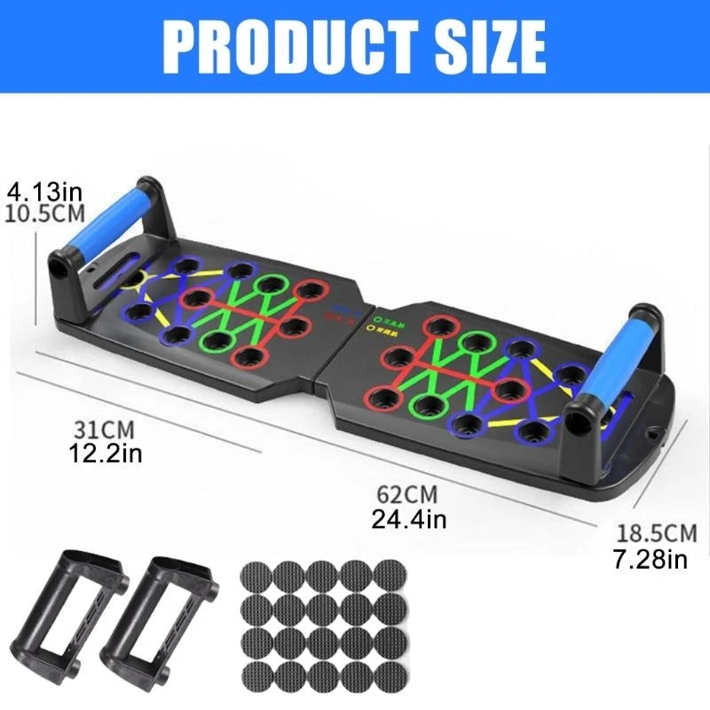 Y1UC Multifunctional Push up Boards Press up Board Equipment Pushup Stands Push up Boards Exercise Board with Resistance Band