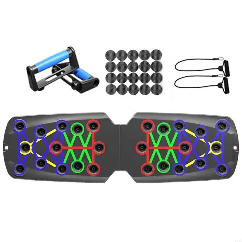 Y1UC Multifunctional Push up Boards Press up Board Equipment Pushup Stands Push up Boards Exercise Board with Resistance Band