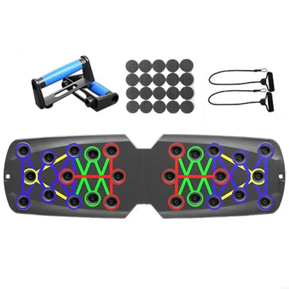 Y1UC Multifunctional Push up Boards Press up Board Equipment Pushup Stands Push up Boards Exercise Board with Resistance Band