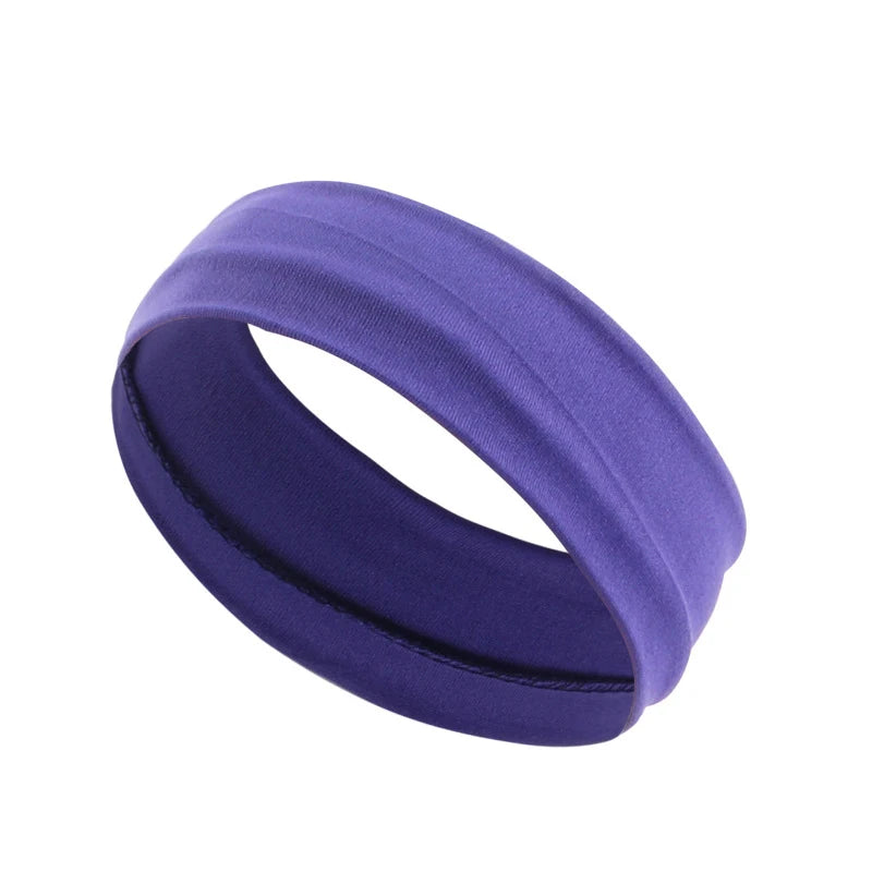 Men Sport Elastic Headbands Thick Non-Slip Sweatband Sports Gym Headband Women Men Breathable Basketball Fitness Yoga Hair Band