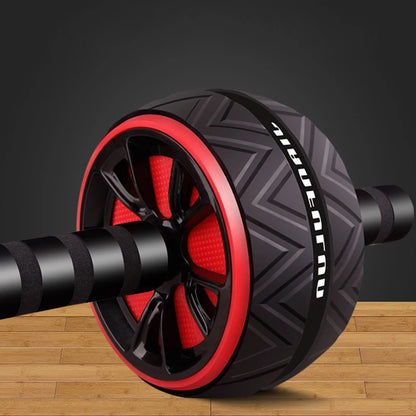 Abdominal Exercise Roller Double Wheel Abdomen Training Roller Mute Abdominal Wheel Sports Accessory for Man Woman (Black)