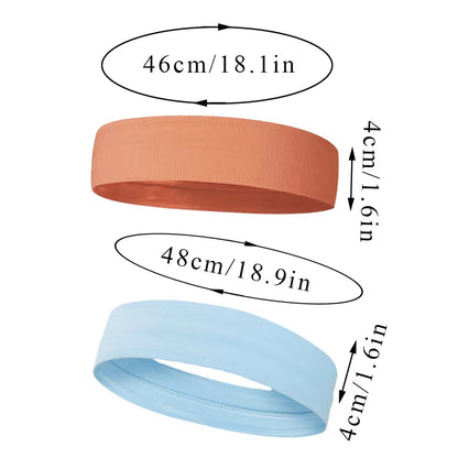 Men Sport Elastic Headbands Thick Non-Slip Sweatband Sports Gym Headband Women Men Breathable Basketball Fitness Yoga Hair Band
