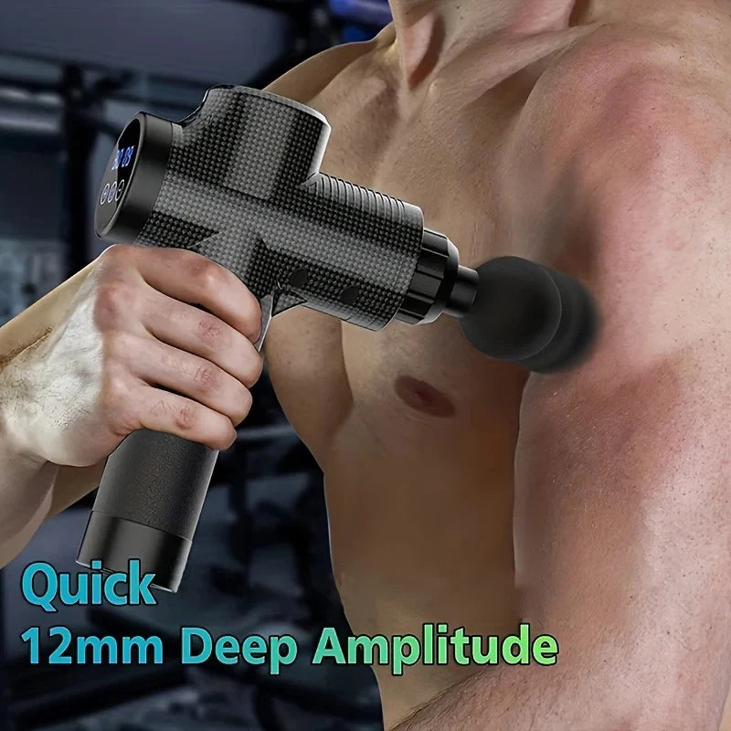 Deep Muscle Massage Gun Electric Percussion Pistol Massager for Body Neck Back Leg Fitness Tool 30 Levels