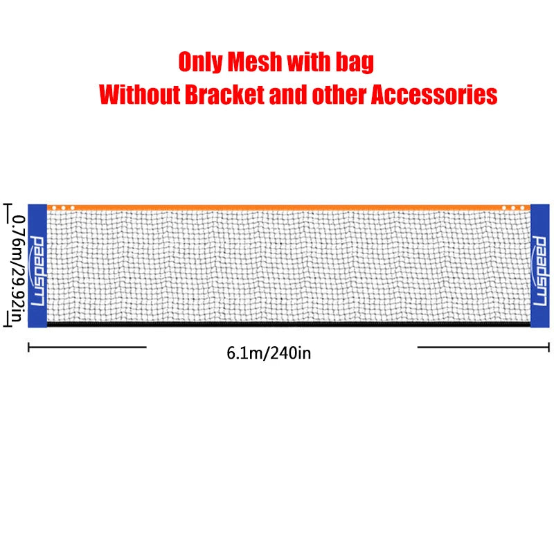 Professional Badminton Net Portable Folding Standard Indoor Outdoor Sports Volleyball Tennis Training Square Nets Mesh 4 Sizes