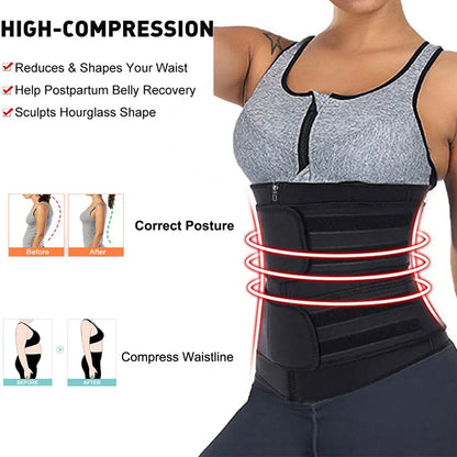 Vigorix Neoprene Waist Trainer Workout Trimmer Belt Sauna Sweat Weight Lose for Women Shaper Sauna Sweat Belt Tummy Control