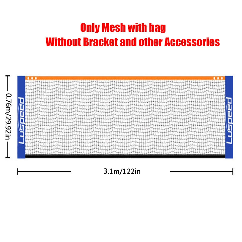Professional Badminton Net Portable Folding Standard Indoor Outdoor Sports Volleyball Tennis Training Square Nets Mesh 4 Sizes