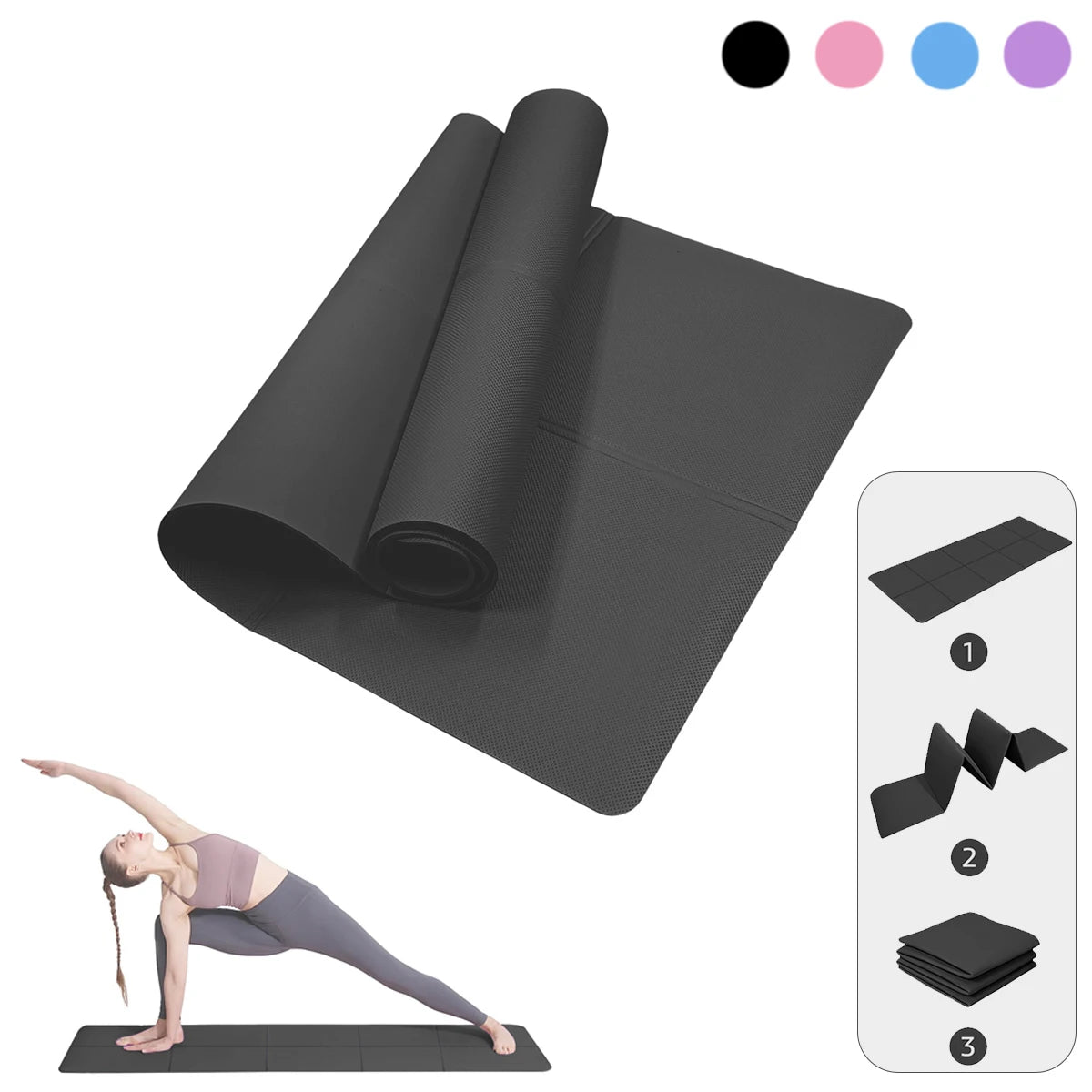 4MM Thick EVA Yoga Mats Anti-Slip Sport Fitness Mat Blanket for Exercise Yoga Pilate Gymnastics Mat Fitness Equipment Floor Work