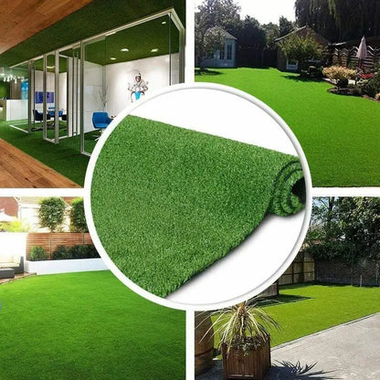Realistic Artificial Grass Turf - Indoor/Outdoor Fake Lawn Mat for Balcony, Garden, Nursery Uv-Resistant Eco-Friendly Decor