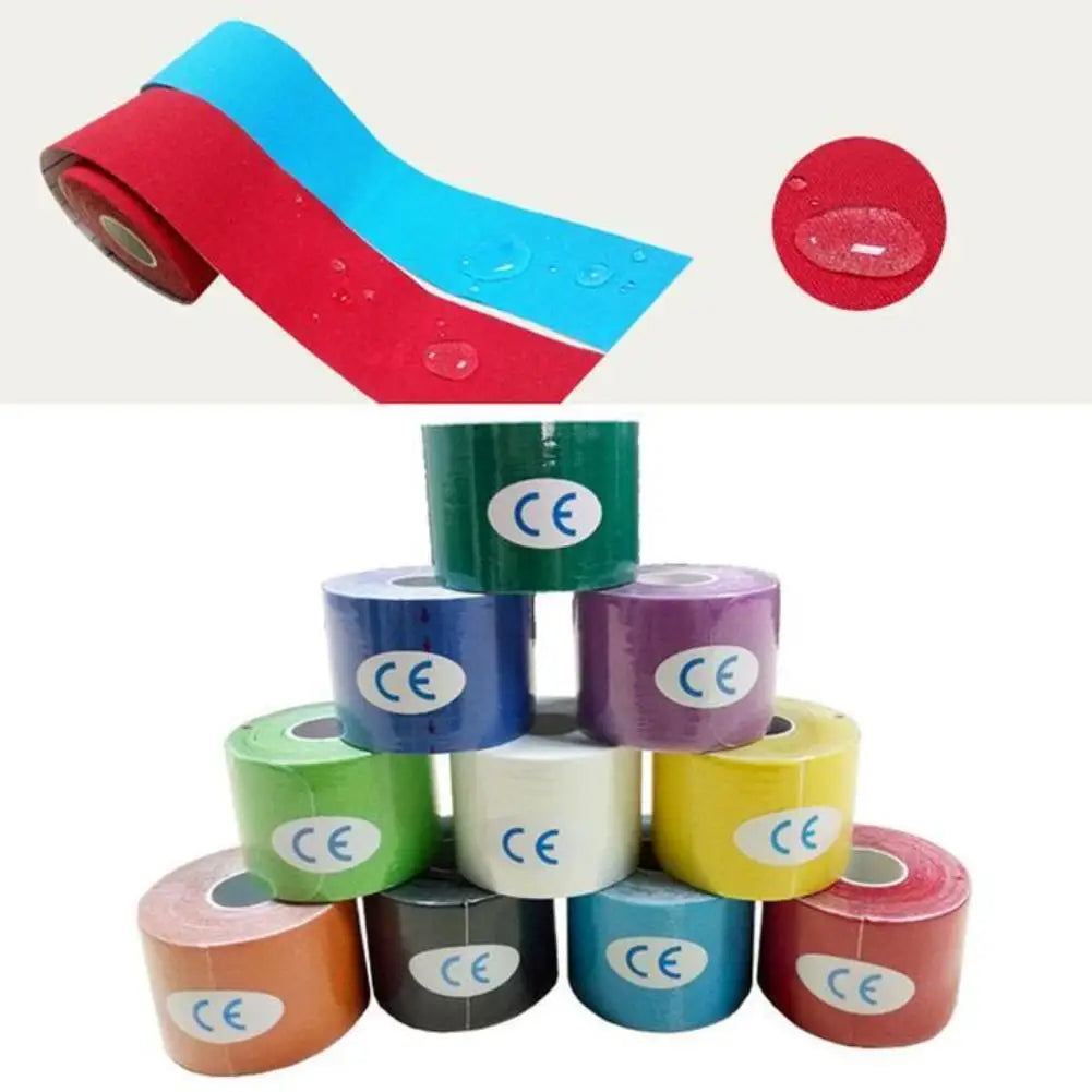 1 Roll Sport Bandage Breathable Lightweight Cotton Intramuscular Kinesiology Bandage Patch Tape for Fitness Muscle Exercise