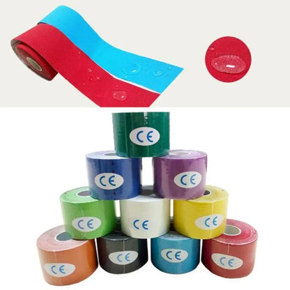 1 Roll Sport Bandage Breathable Lightweight Cotton Intramuscular Kinesiology Bandage Patch Tape for Fitness Muscle Exercise