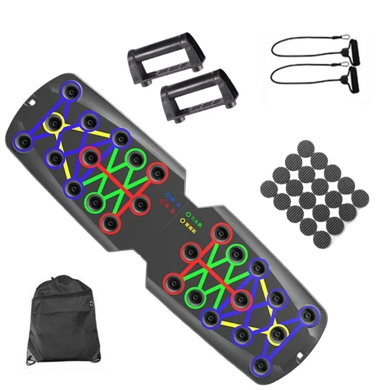 Y1UC Multifunctional Push up Boards Press up Board Equipment Pushup Stands Push up Boards Exercise Board with Resistance Band