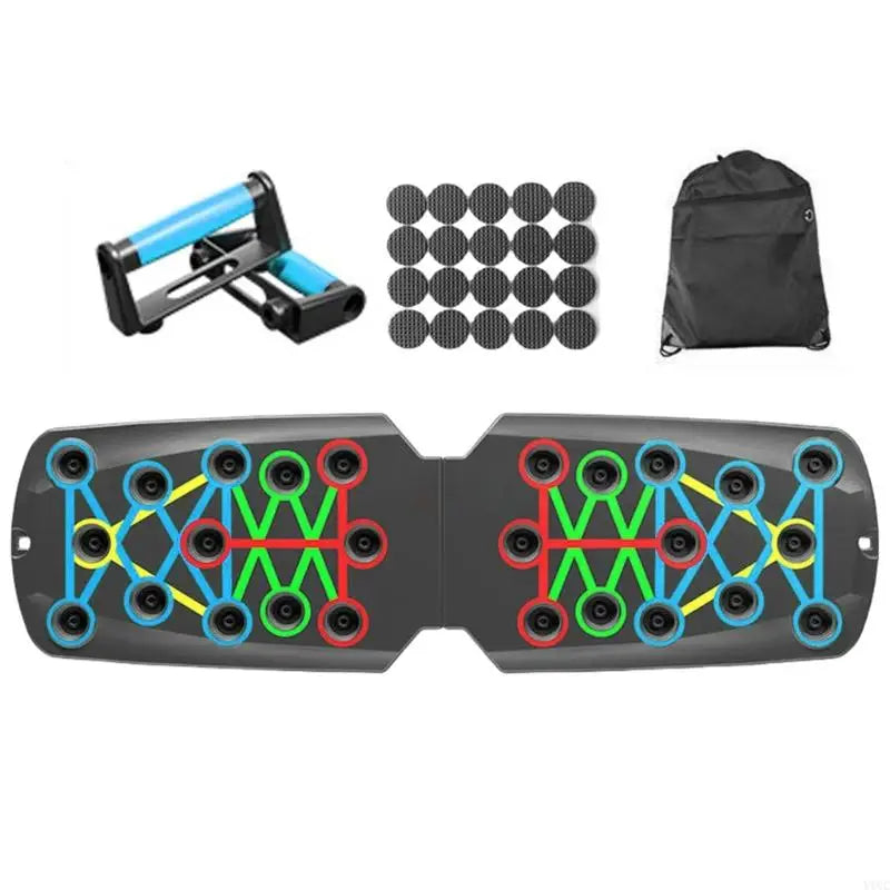 Y1UC Multifunctional Push up Boards Press up Board Equipment Pushup Stands Push up Boards Exercise Board with Resistance Band