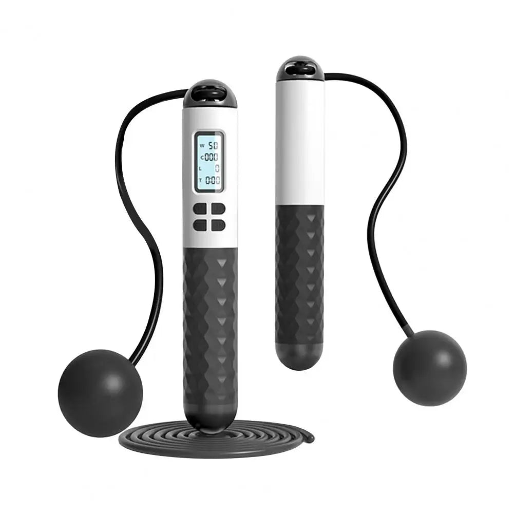 Dual-Purpose Jump Rope Adjustable Steel Wire Jump Rope with Counter Weighted Ball for Kids Adults Non-Slip Handle Tangle-Free