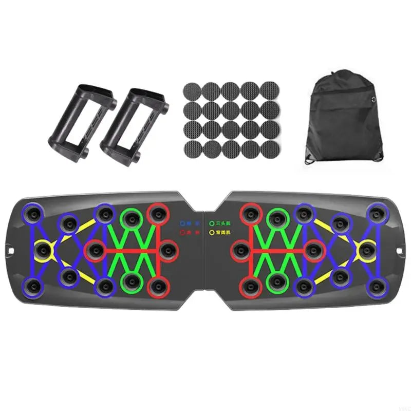 Y1UC Multifunctional Push up Boards Press up Board Equipment Pushup Stands Push up Boards Exercise Board with Resistance Band