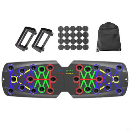 Y1UC Multifunctional Push up Boards Press up Board Equipment Pushup Stands Push up Boards Exercise Board with Resistance Band